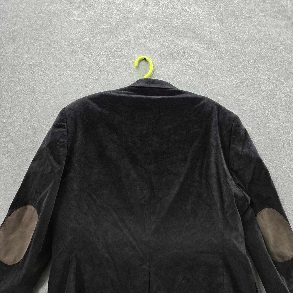Lauren Ralph Lauren Men Blazer 44R Black Corduroy Sport Coat Button‎ Suede Elbow